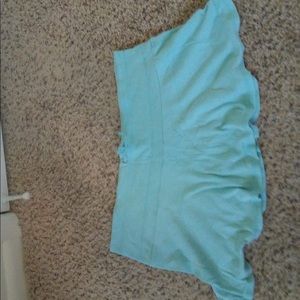 Blue swimsuit cover up skirt